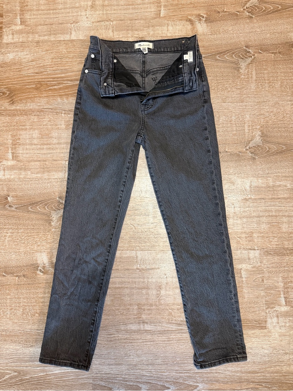 Madewell Women’s Size 25 The Perfect Vintage Jean Black High Rise Straight Leg